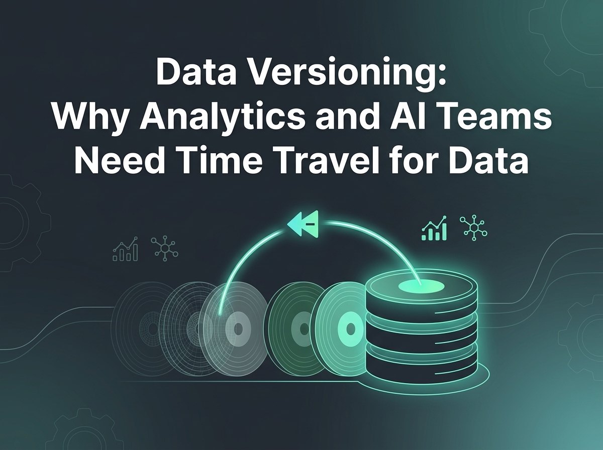 Data Versioning: Why Analytics and AI Teams Need Time Travel for Data ...